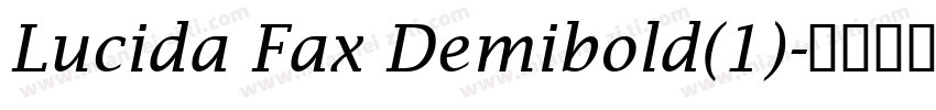 Lucida Fax Demibold(1)字体转换